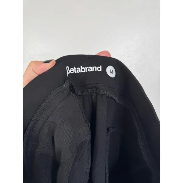 Betabrand Dress Pant Yoga Pants Black Straight‎ Leg Work Trousers Womens Size M - Image 3