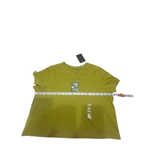 Levi Womans Crop Tee Sz L Green NWT - Image 6