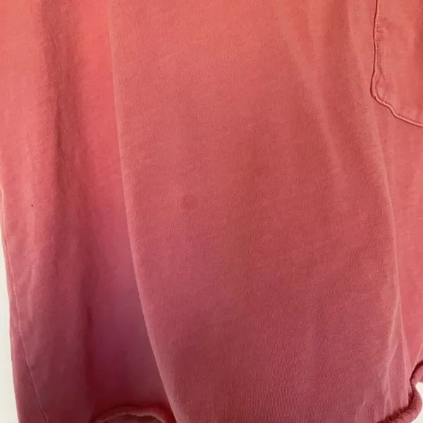 PINK Victoria's Secret cropped pink shirt casual top women's size large pocket - Image 5