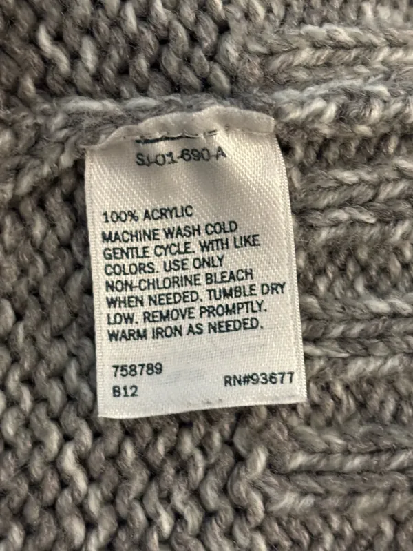 St. John's Bay Cardigan Women’s Size S Gray Cable Knit Sweater - Image 13