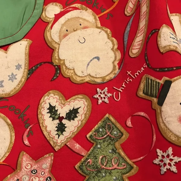 Christmas Handmade Holiday Apron Red - Image 2