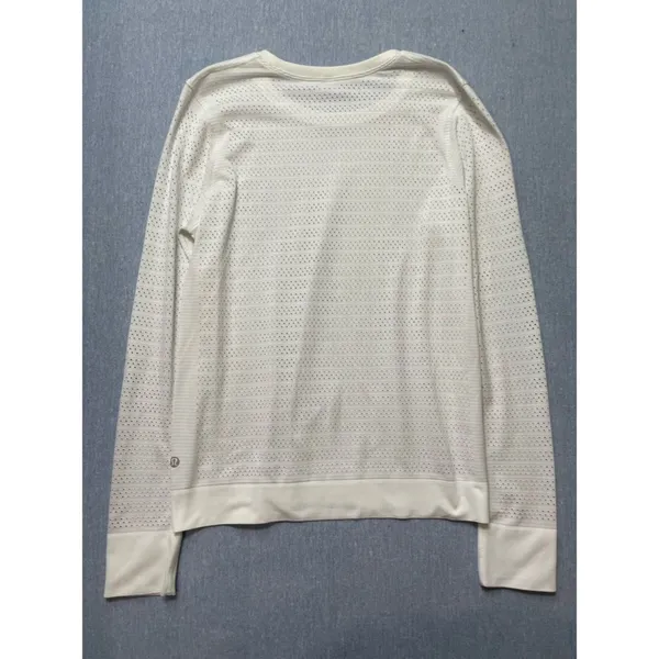 Lululemon Swiftly Breathe Long Sleeve Squad Size 8 White - Image 7