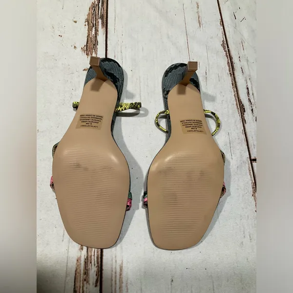 Nwot Steve Madden Loft‎ Slide Sandals Multi Snake Print - Image 3