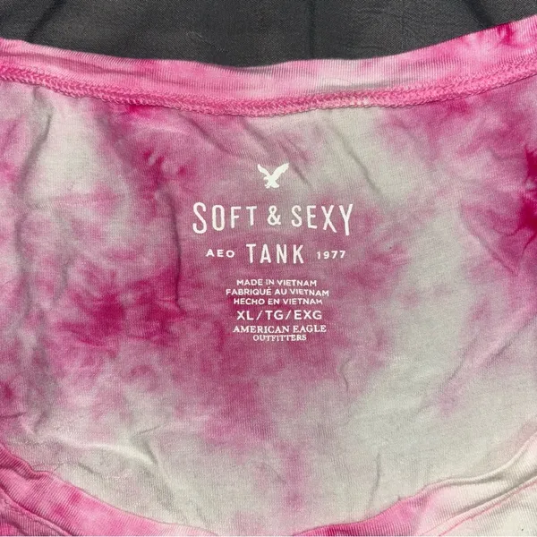 Pink Tie-Dye American Eagle tank - Image 3