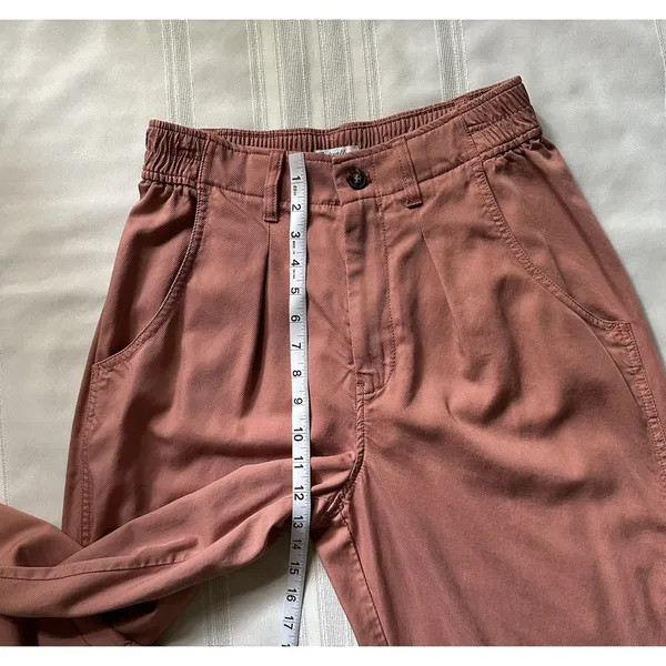 Madewell The Neale Straight-Leg Pant Drapeweave Dried Rose 6 EUC Wide Fit - Image 12