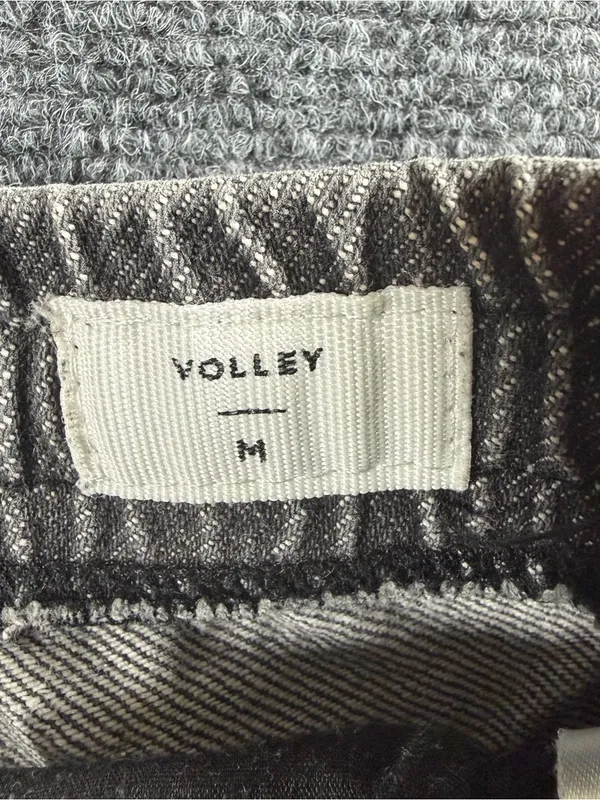 PacSun Volley Shorts Mens Black Denim Stretch Drawstring Pockets Pull On Size M - Image 4