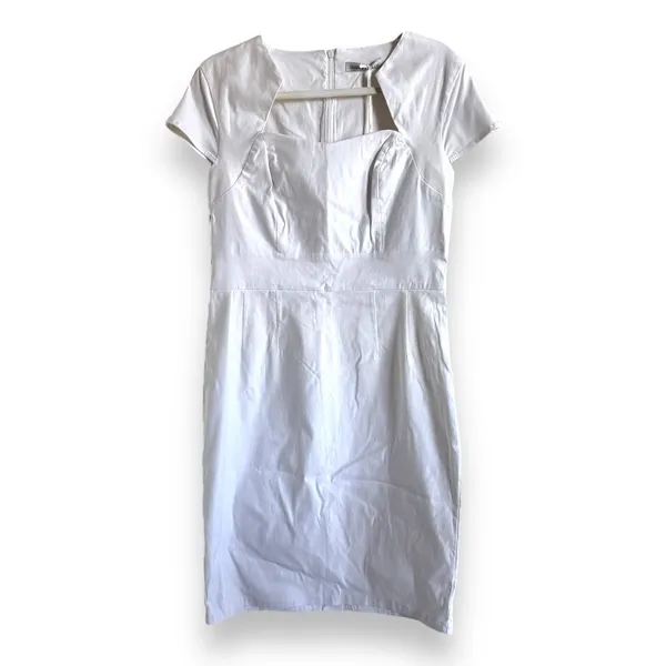 Grace Karin Womens Dress‎ Sz XL Pencil Bodycon White Cap Sleeve Dress 50s 60s - Image 3