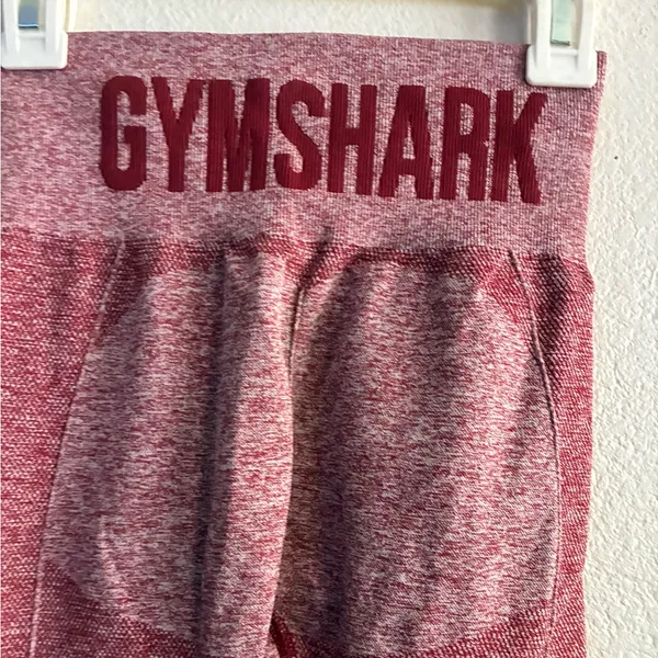 Gymshark Burgandy Flex High Waisted Burgandy Workout Activewear Set XS - Image 7