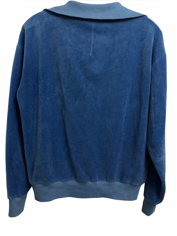 Stateside Women's Blue Quarter-Zip V-Neck Sweater - Image 2