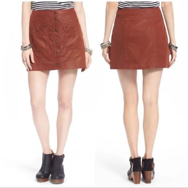 Free People “Come A Little Closer” A-line Mini Skirt Sz 12 - Image 2