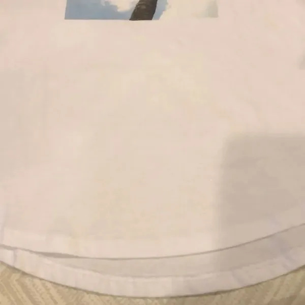 Chrldr “Nevermind” w. Palm Tree White Tank Top - Size S - Image 4