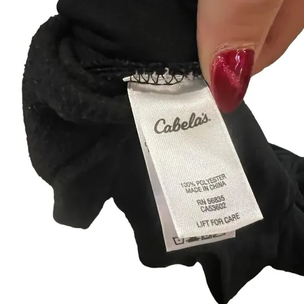Cablela's Women’s Small‎ Black Fleece High Neck Full Zip Vest - Image 3