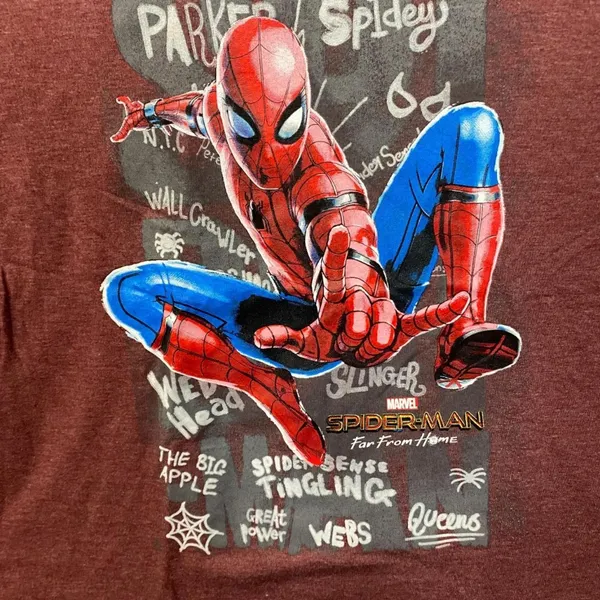 Marvel Spider-Man Far From Home Graphic Design T-Shirt XL - Image 4
