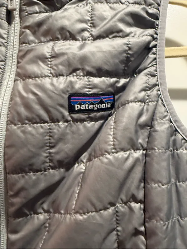 Patagonia Nano Puff Vest Women’s Small Gray Primaloft‎ Quilted Size Small - Image 7