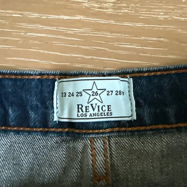 REVICE Denim Denim Shorts Editors Cut Size 26 Moonstone Blue - Image 3