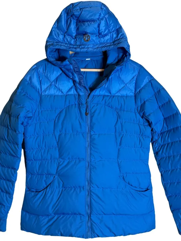 Lululemon Fluffin' Awesome Goose Down Jacket Women's 8* Cornflower Blue Hooded - Image 5