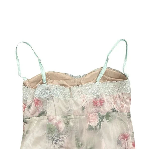 Bustier Satin Slip Bodycon Midi Floral Dress in Multi, Size S​ - Image 4