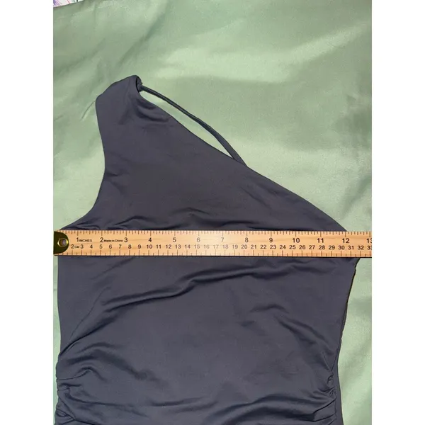 Qinsen 2 Pack One‎ Shoulder Ruched Tank Tops Pink Grey XS NWT - Image 9