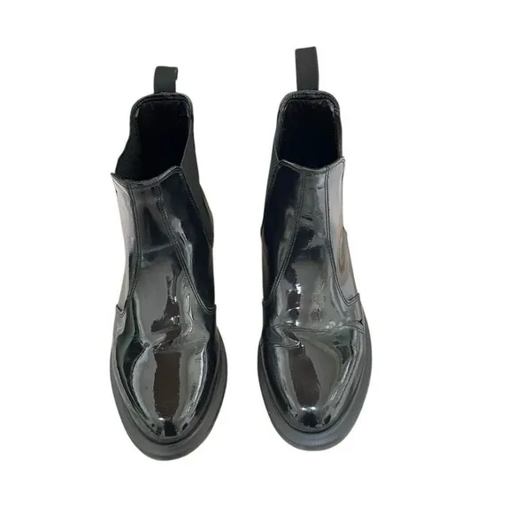 Dr. Martens Flora‎ Smooth patent leather Chelsea boots women’s 9/41black grunge - Image 3