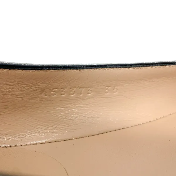 Gucci Silver Foiled Leather Marmont GG Logo Kiltie Fringe Flat Loafers EU 35 - Image 10