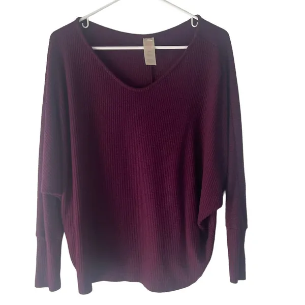 Retreat Women's Size Small Burgundy Purple Two Piece Pajama‎ Set - Image 2