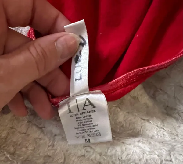 M Red Spaghetti Strap Tank Top - Image 4