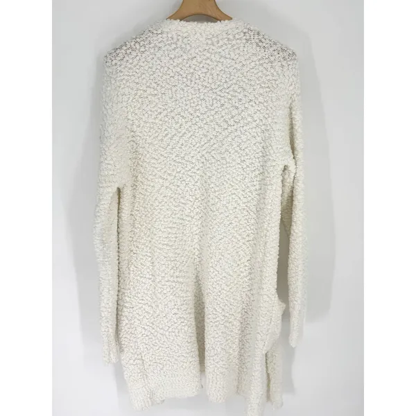 Wanna B Long Sleeve Popcorn‎ Sweater Cardigan with Pockets Medium Fluffy Cozy - Image 7