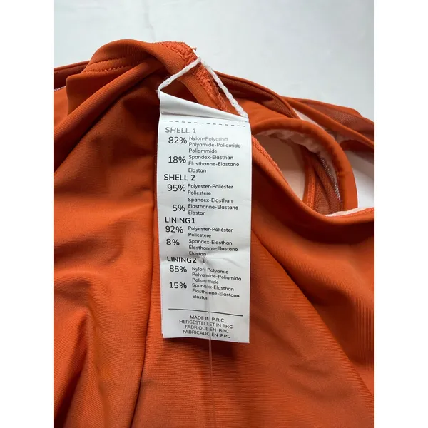 Cupshe Women Burnt Orange Mesh V-Neck One-Piece Swimsuit DGA12E3D001JJ 1X NWT - Image 7