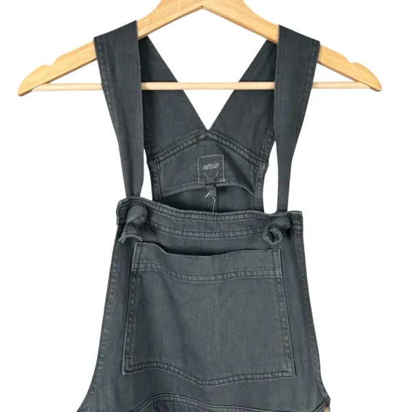 Aerie Wide Leg Smoked Gray Overalls Women’s Size Medium NWT - Image 3