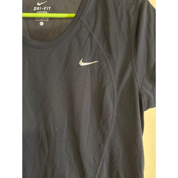 Nike Womens Black Dri-Fit Running T-Shirt Size L - Image 2
