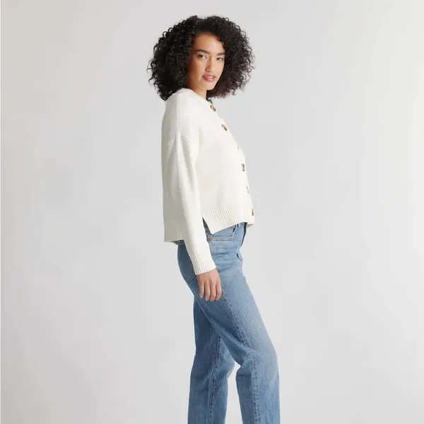 Quince 100% Organic Cotton Cropped Cardigan - Image 7