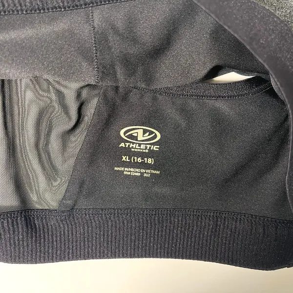 Athletic Works Grey & Black Sports Bra Sz XL 16-18 - Image 3