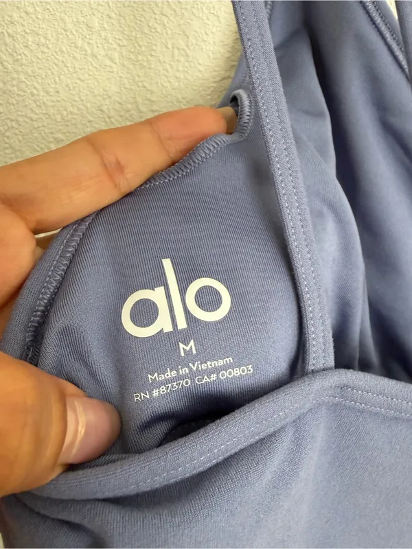 Alo Yoga Alosoft Suns Out Onesie Blue Gray Biker Romper M - Image 7