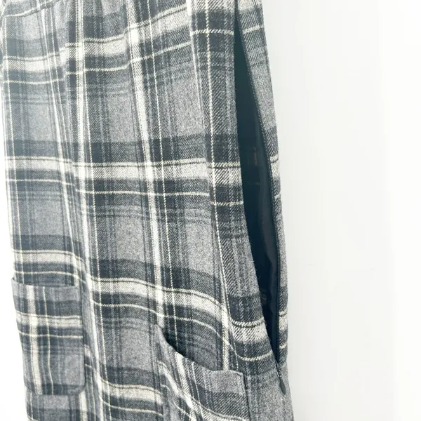 Gap‎ Womens Y2K Fall Preppy Dark Academia Plaid Wool Blend Shift Dress Size 6 - Image 7