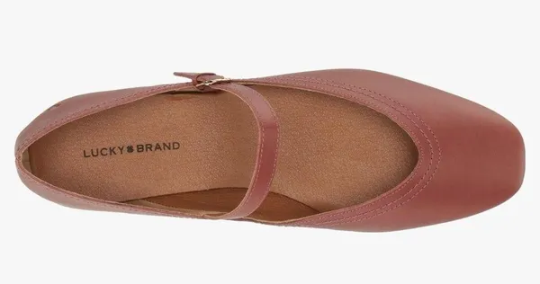 Lucky Brand Women's Albajane Mary Jane Ballet Flat Gold Accent in Henna sz 7.5 M - Image 14