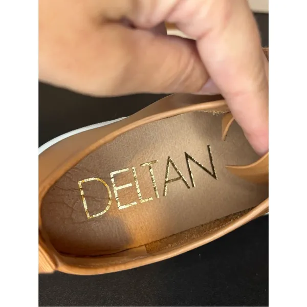Women’s Tan Platform Leather Sneakers - Image 7