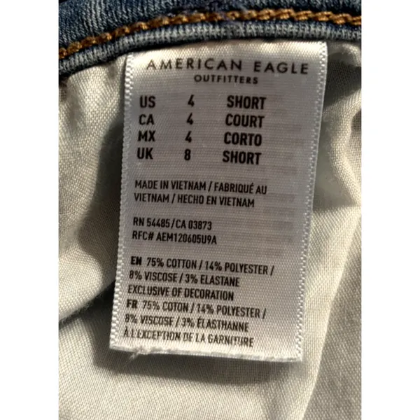 American Eagle, NE(X)T level stretch, Womens, Size US 4,Blue Denim,Jeggings‎ - Image 5