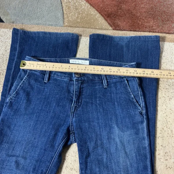 Joie Jeans Trouser Flare Women 25 Blue Medium Wash Mid Rise Denim Stretch Pants - Image 2