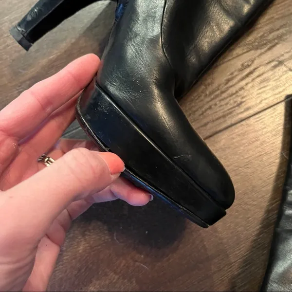 Prada Black Leather Booties - Image 7