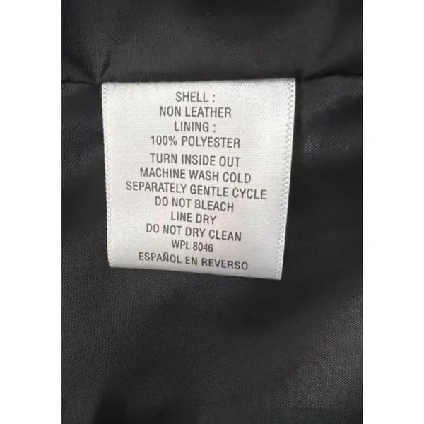 JM Collection Vegan Leather Draped Black Jacket Size M Open Front Blazer Casual - Image 12