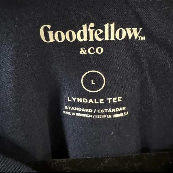 Goodfellow & Co Boston Red Sox Navy V-neck Short Sleeve‎ T-shirt with Red Glitter Logo Large - Image 3