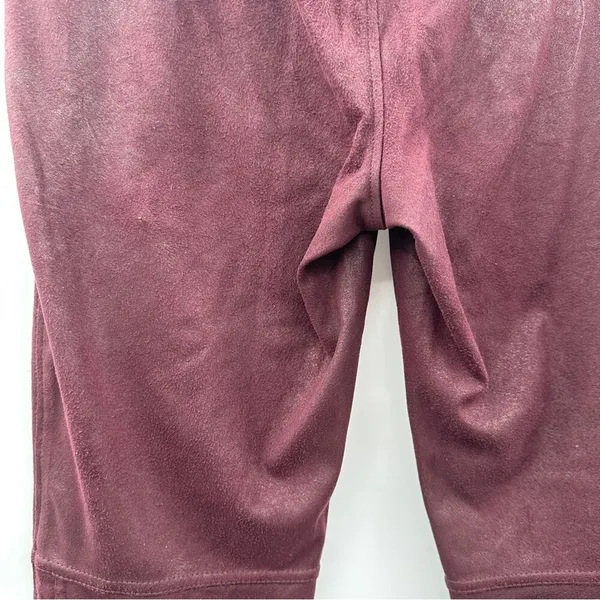 Free People Midnight Burgundy Faux Suede High Rise‎ Ankle Leggings Size S - Image 9