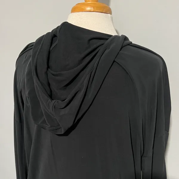 A Pea in the Pod Maternity Postpartum Black Hoodie Sweatshirt - Image 5