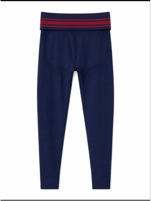 Women's PINK Victoria's Secret Leggings S Navy Red - Image 2