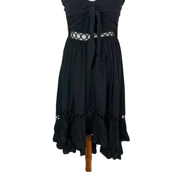 Perfectly Priscilla Maxi Dress Small‎ Black Hi Low NWT Formal Evening - Image 3