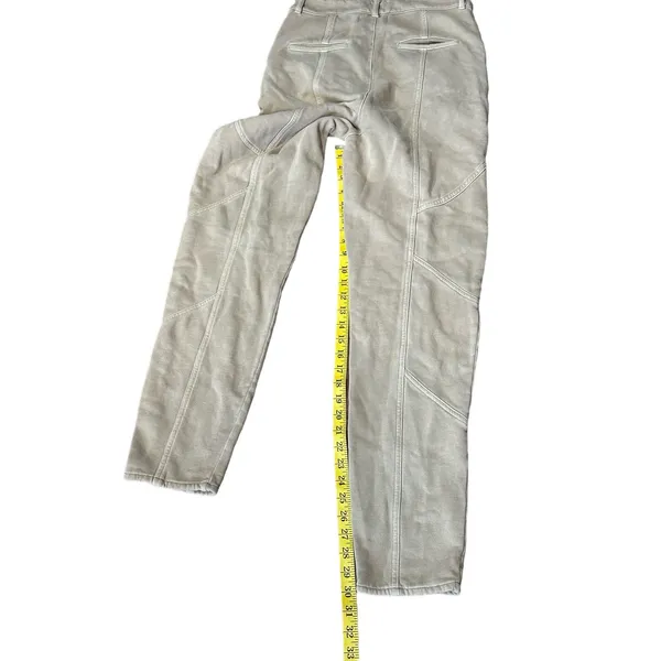 NWT Retrofête Washed Terry Pant in Beige Khaki Cotton High Rise Small NO BELT - Image 8