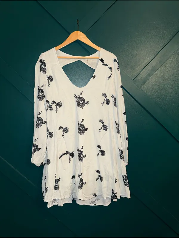 Free People Embroidered Austin Mini Dress Boho - Image 2