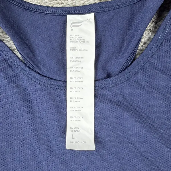 Fabletics Activewear Tank Women's Large Blue - Image 2