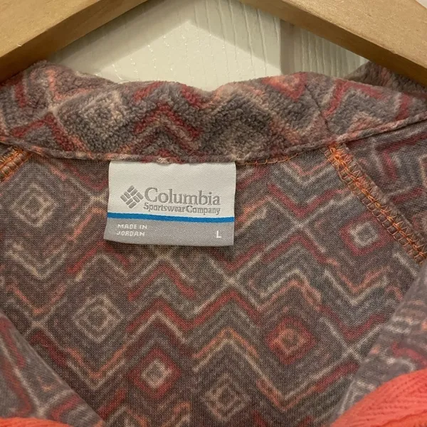 Columbia‎ Patterned Lightweight Quarter Zip Fleece Jacket - Image 4