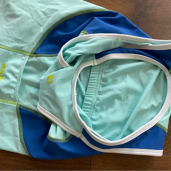 Pearl Izumi Teal and Navy with lime stitching Tank Top size M - Image 6